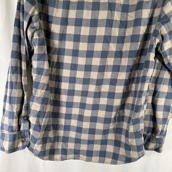 Alesbury Flannel Shirt Mens Medium Blue White Plaid Button Up Long Sleeve Cotton - Picture 11 of 11
